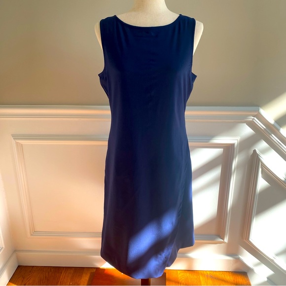 Theory Risbana Stretch Wool Sheath Dress In Sapphire Blue Size 10 - Picture 9 of 14
